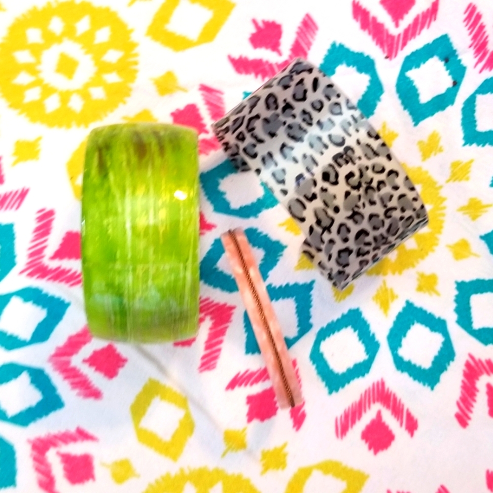 $8 or 3/$16 Acrylic bangle bracelets,  3 each.